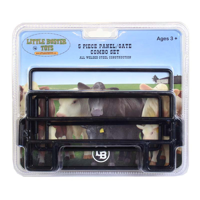 1/16 Little Buster Toys Black Panels with Gate 5 Piece Combo Set