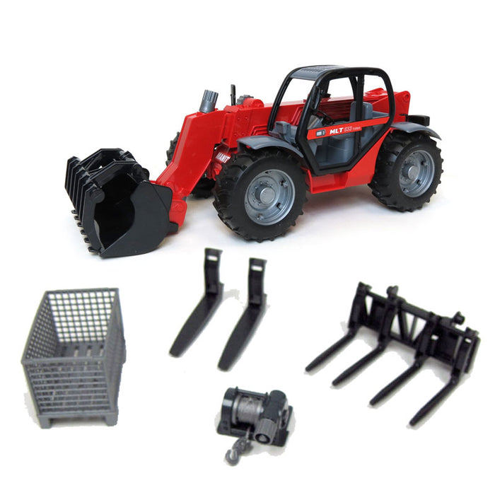 1/16 Manitou Tele-Handler MLT 633 with Pallet Forks and Accessories