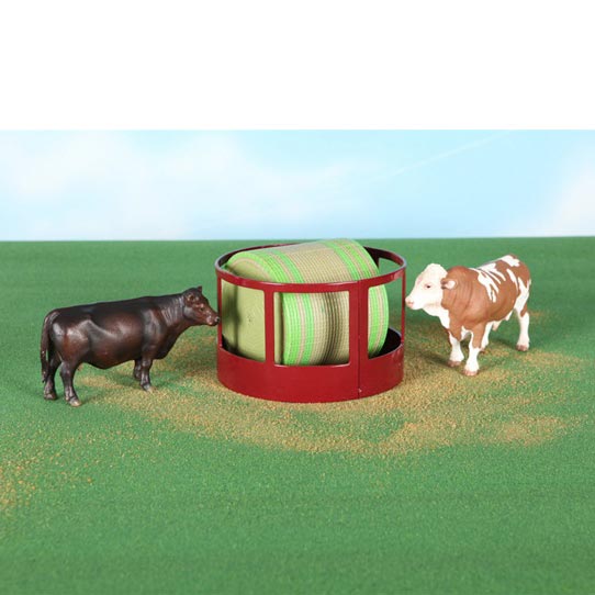 1/16 Little Buster Toys Red Round Bale Hay Feeder
