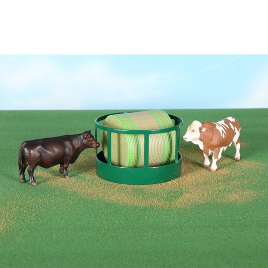 1/16 Little Buster Toys Green Round Bale Hay Feeder