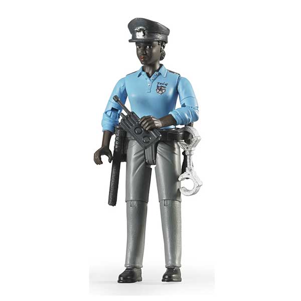 Policewoman Dark Skin with  Accessories (positionable) by Bruder