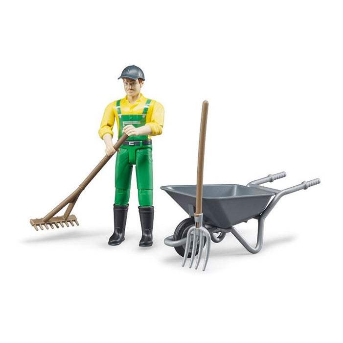 1/16 Figure Set with Farmer and Accessories by Bruder