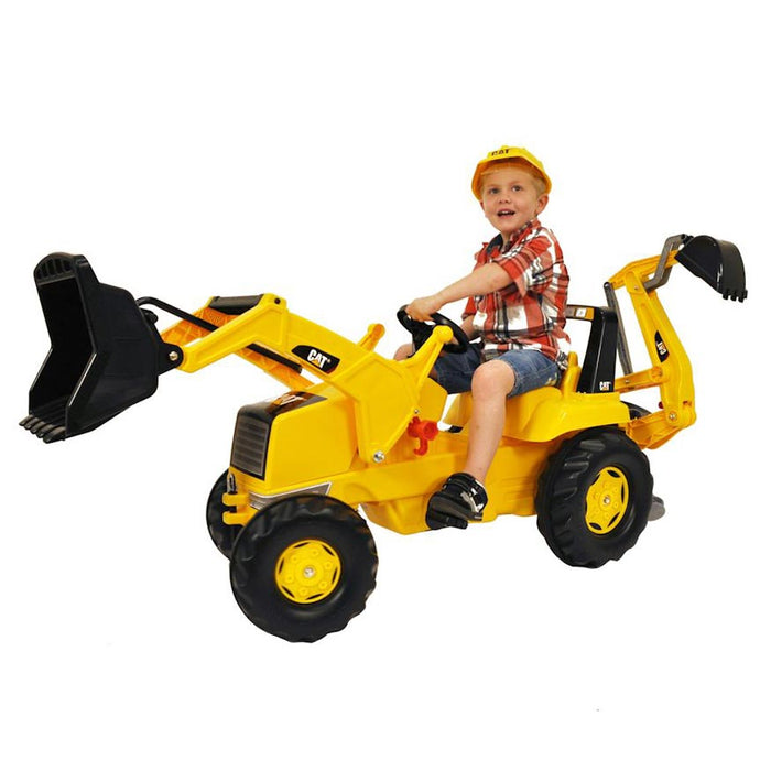 CAT Pedal Backhoe Loader Tractor by Rolly Toys