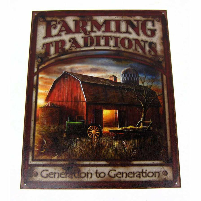 Farming Traditions Generation to Generation Tin Sign 12 x16