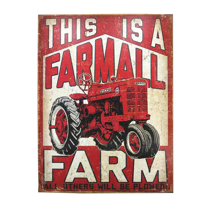 This is a Farmall FARM Tin sign