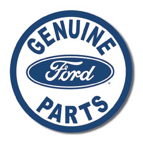 Genuine Ford Parts Round Tin Sign