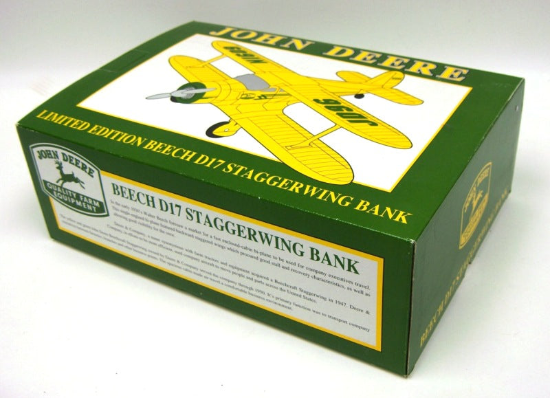 Limited Edition 1996 Beech D17 Staggerwing John Deere Airplane Bank by SpecCast