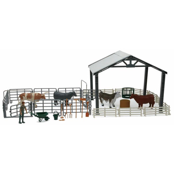 1/18 Ranch Cow Deluxe Building Set by New Ray