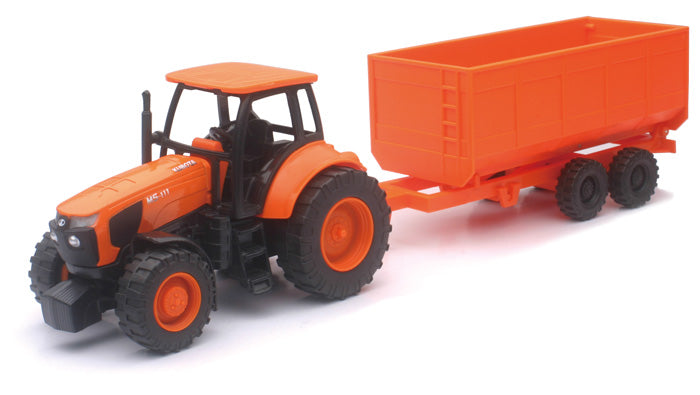 1/32nd Plastic Kubota M5 Tractor and Dump Trailer set from New Ray AS-05685