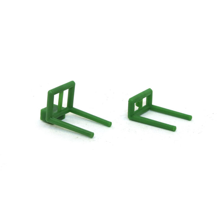 1/64 Plastic Loader Forks with Rear Hitch Bale Mover, Green by Standi Toys