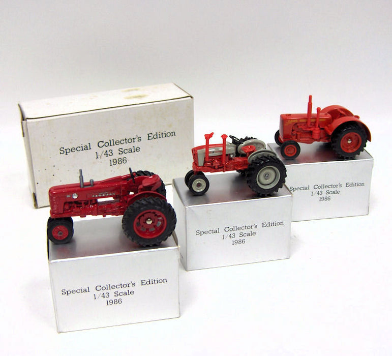 1/43rd Collector Edition 3pc Tractor Set, 1986 National Farm Toy Show