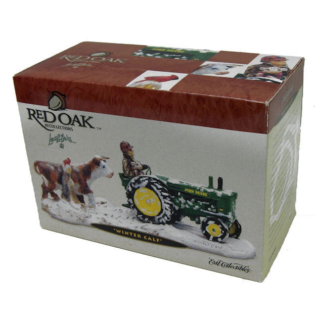 Red Oak Collection ''Winter Calf'' with John Deere AR Tractor by Lowell Davis