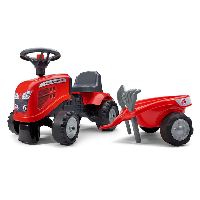 Massey Ferguson Push Along with Trailer with 2 Sets of Decals Image