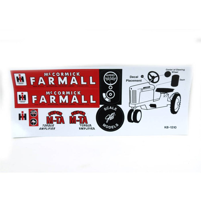 IH Farmall Super MTA Pedal Tractor Decal Set
