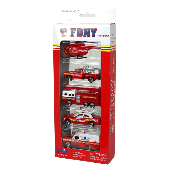 (Approx. 1/64) New York City Fire Department FDNY 5 Piece Vehicle Set