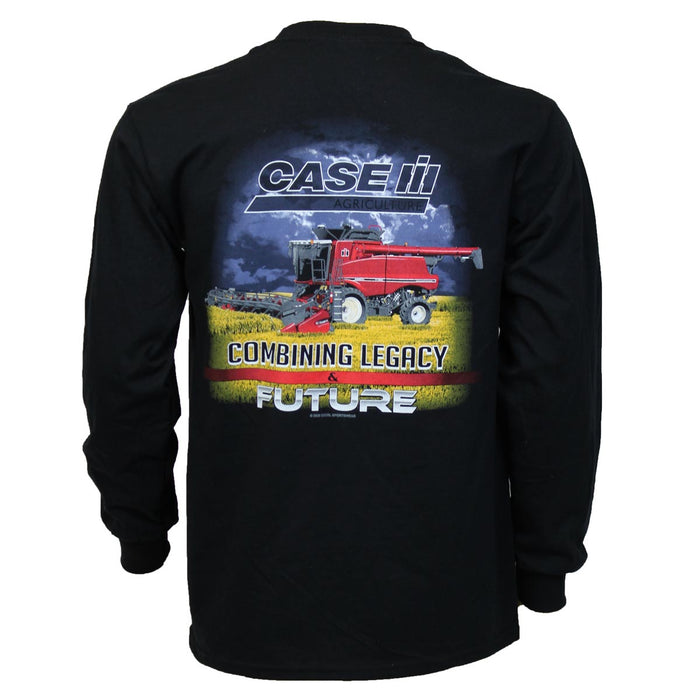 Adult Combining Legacy & Future Vintage Case IH & IH 7150 Combine Long Sleeve T-shirt
