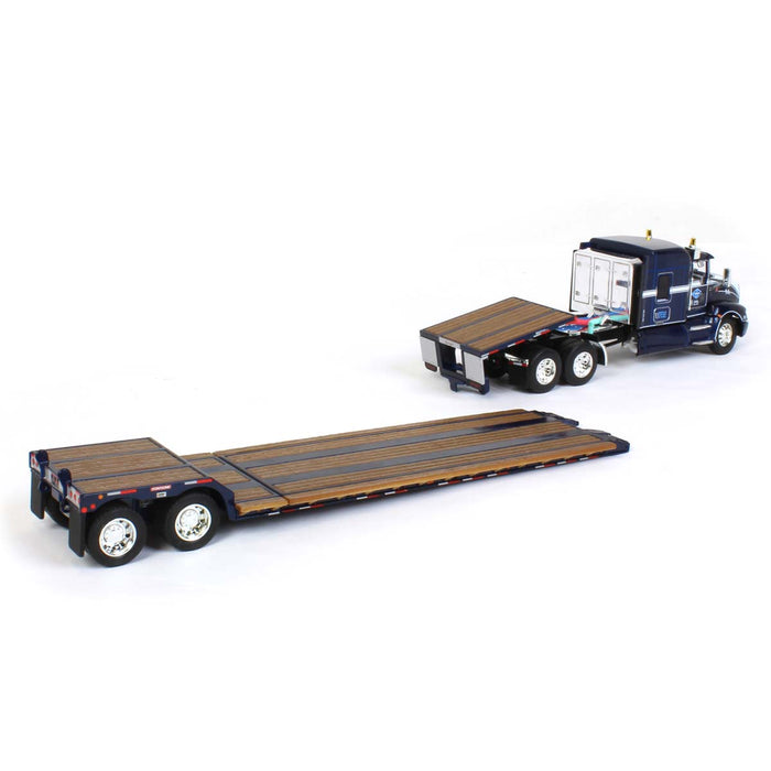 1/64 DCP Kenworth T660 with Fontaine Renegade LXT40 Double Drop Detachable Trailer