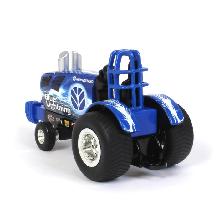 1/64 New Holland Blue Lighting and Blue Streak Pulling Tractor Set