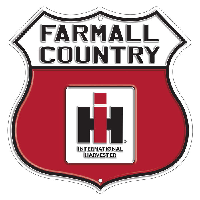 IH Farmall Country Embossed Highway Badge 12in x 12in Tin Sign