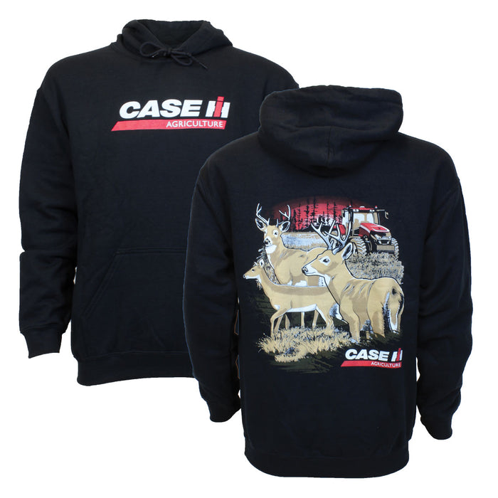 Case IH Magnum in Field Black Hooded Sweatshirt