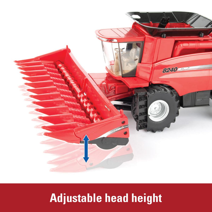 (B&D) 1/32 Case IH 8240 Axial-Flow Combine with Grain & Corn Heads - Damaged Item