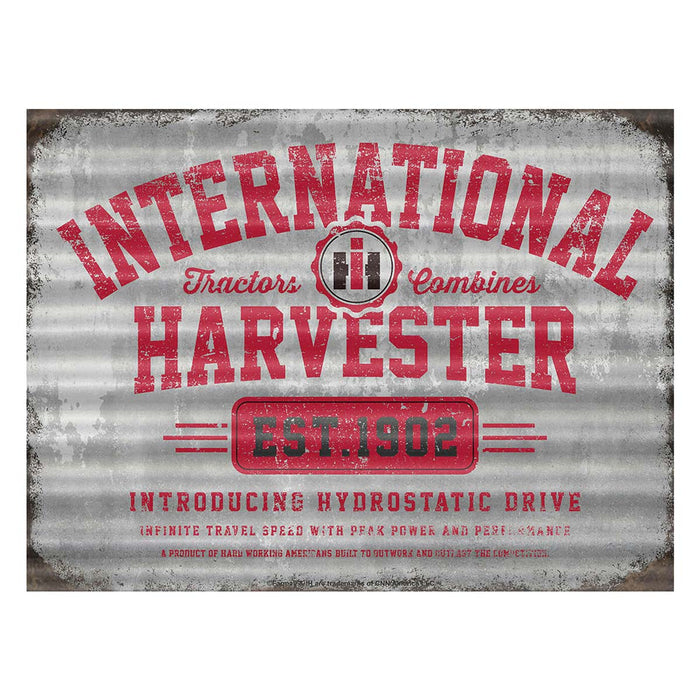 International Harvester Corrugated Tin Sign, 23.5in x 17.5in