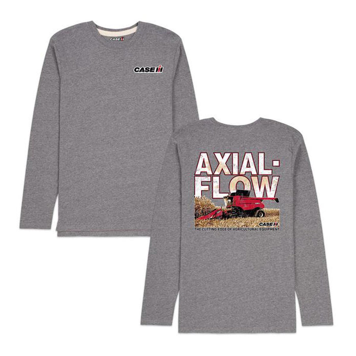 Case IH Axial-Flow The Cutting Edge Heather Gray Long Sleeve T-shirt