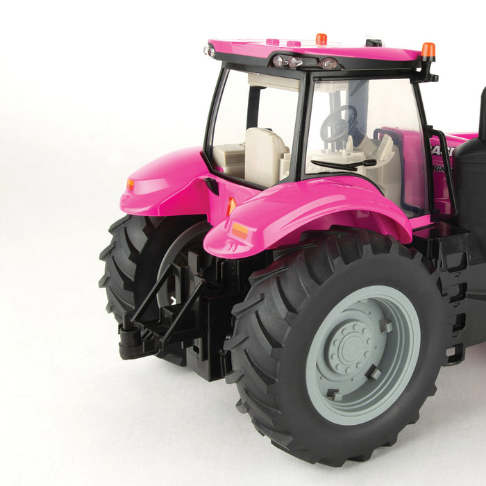 (B&D) 1/16 Big Farm Case IH Magnum PINK Tractor with Loader and Lights & Sounds - Damaged Item