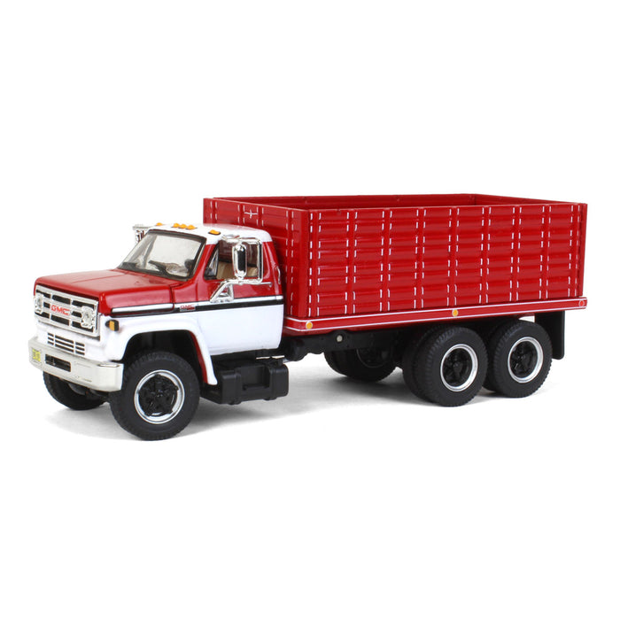 1/64 White & Red 1970s GMC 6500 Tandem Axle Grain Truck, DCP by First Gear