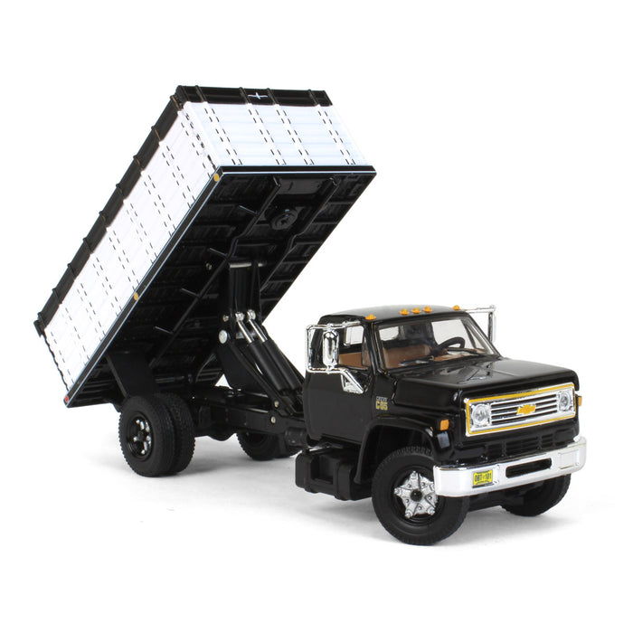 1/64 Black & White 1970s Chevy C65 Single Axle Grain Truck, DCP by First Gear