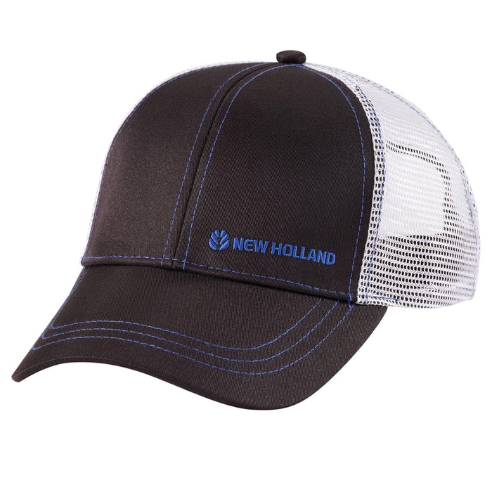 YOUTH New Holland Black Cap with White Mesh Back
