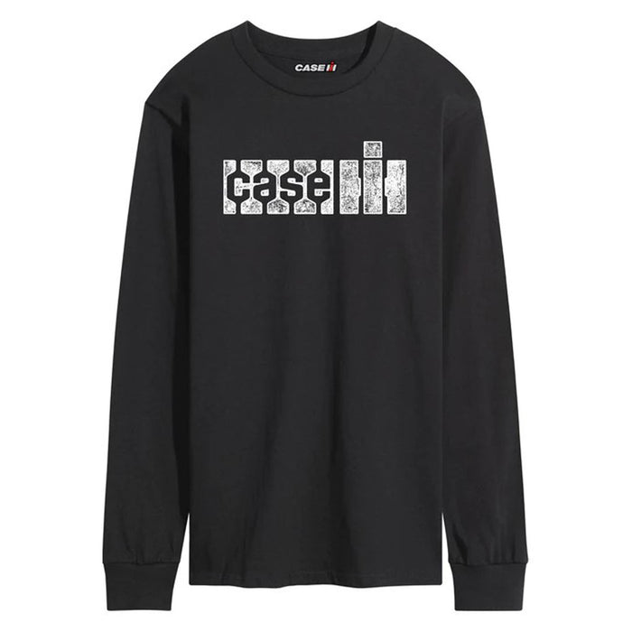 Adult Case IH Classic Logo Black Long Sleeve T-Shirt