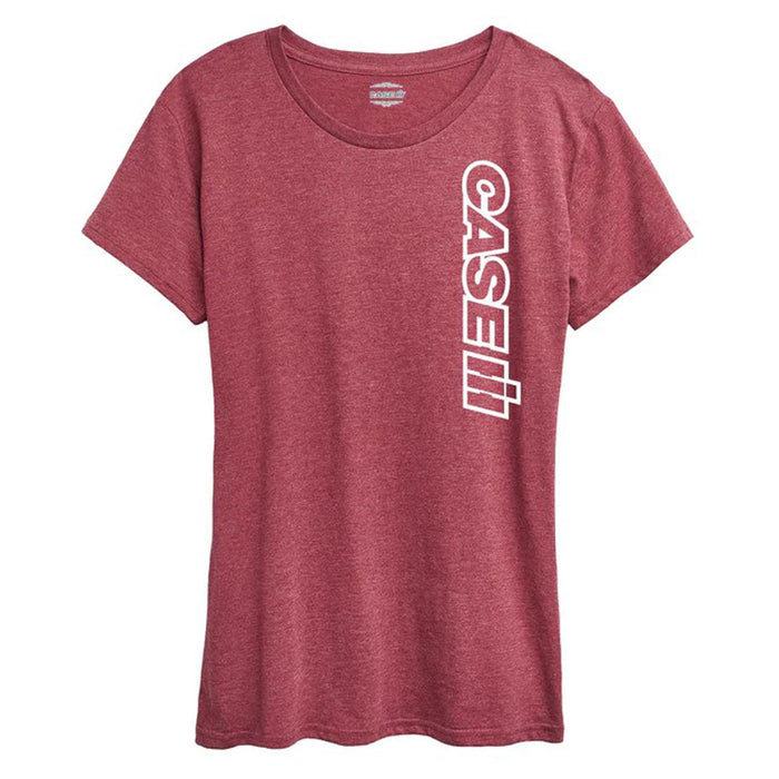 Ladies Case IH Logo Heather Wine Short Sleeve T-Shirt