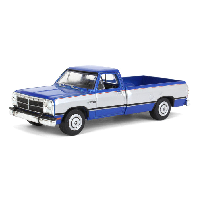 1/64 1992 Dodge Ram 1st Generation, Blue & Silver, Outback Toys Exclusive