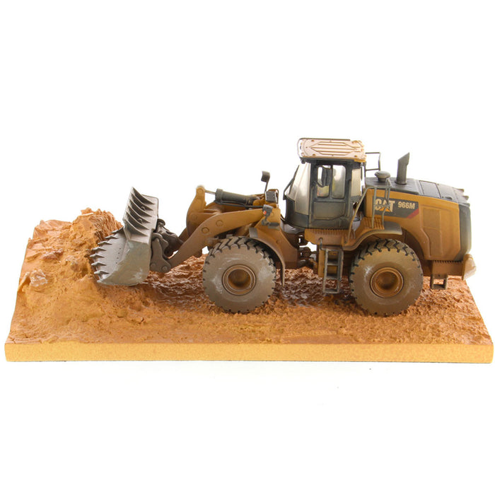 1/50 CAT 966M Weathered Wheel Loader with Dirt Base Plate