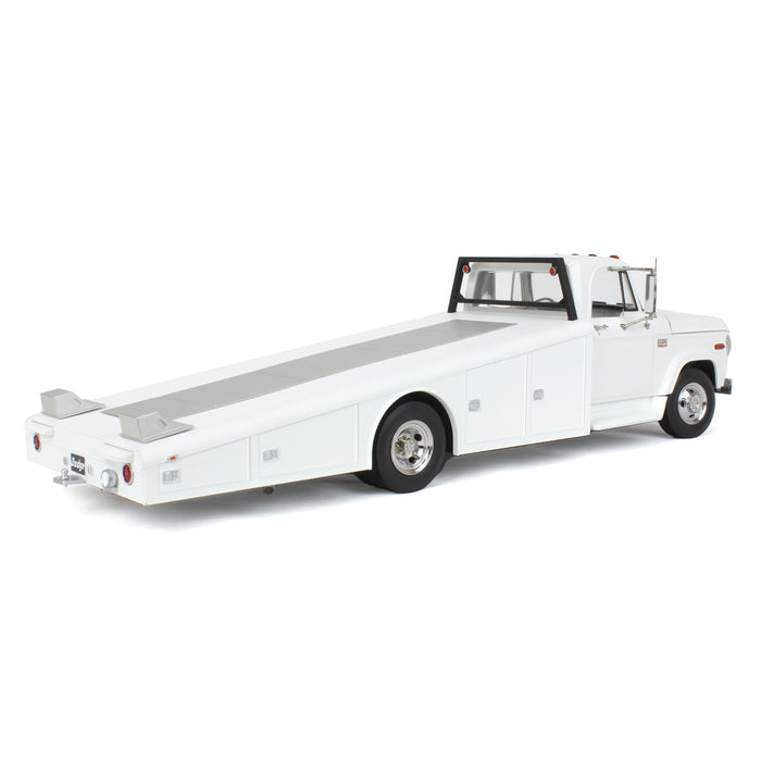 1/18 White 1970 Dodge D-300 Ramp Truck by ACME Diecast