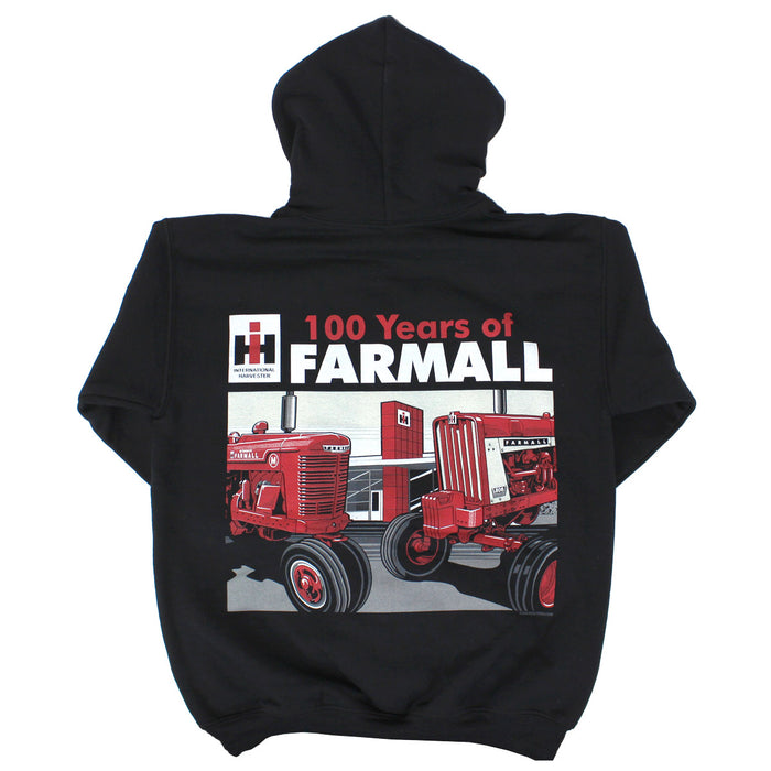Youth Farmall 100 Years Black Hooded Sweatshirt