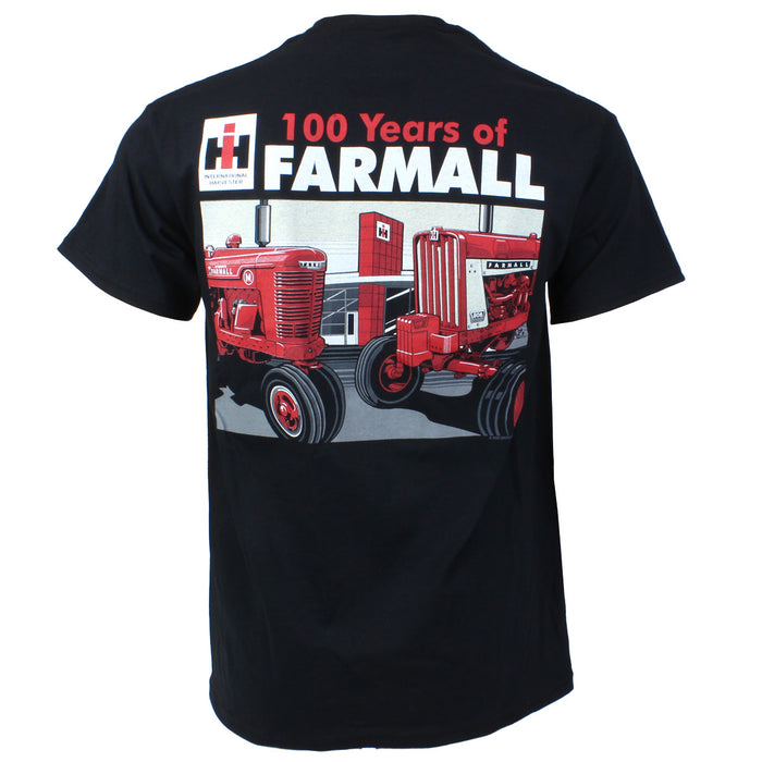 Adult Farmall 100 Years Black Short Sleeve T-Shirt