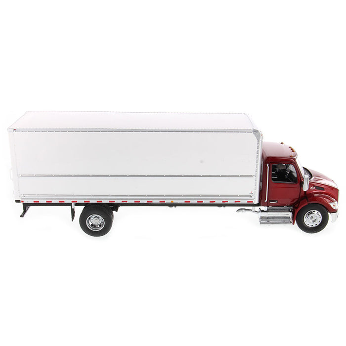 1/32 Red Peterbilt Model 536 with White Supreme Signature Van Truck Body