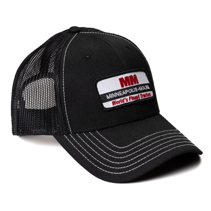 Minneapolis-Moline World's Finest Tractors Logo Hat, Black with White Stitching