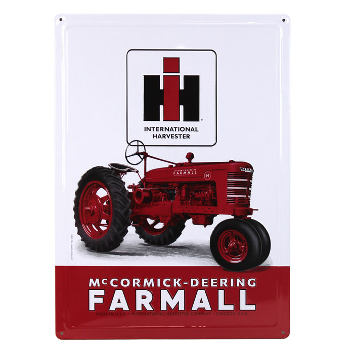 IH McCormick-Deering Farmall H Tractor Metal Sign, 12in x 17in