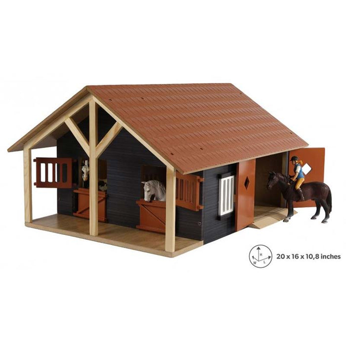 (B&D) 1/24 Horse Stable with 2 Stalls and Storage Room - Damaged Item