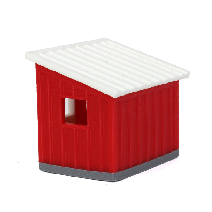 1/64 Red/White Chicken Coop Shed, 3D Printed