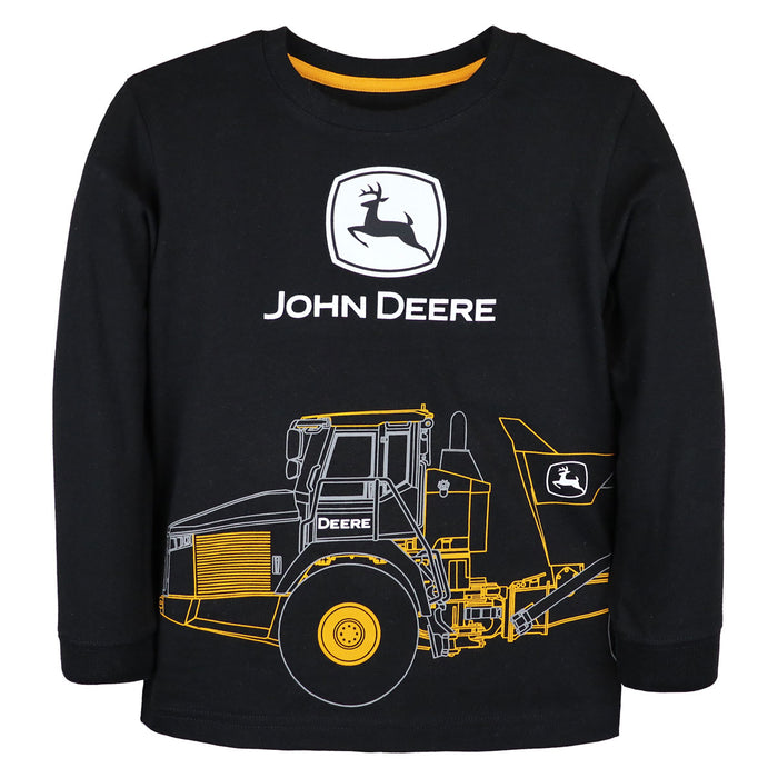 John Deere Childrens' Construction Long Sleeve T-Shirt