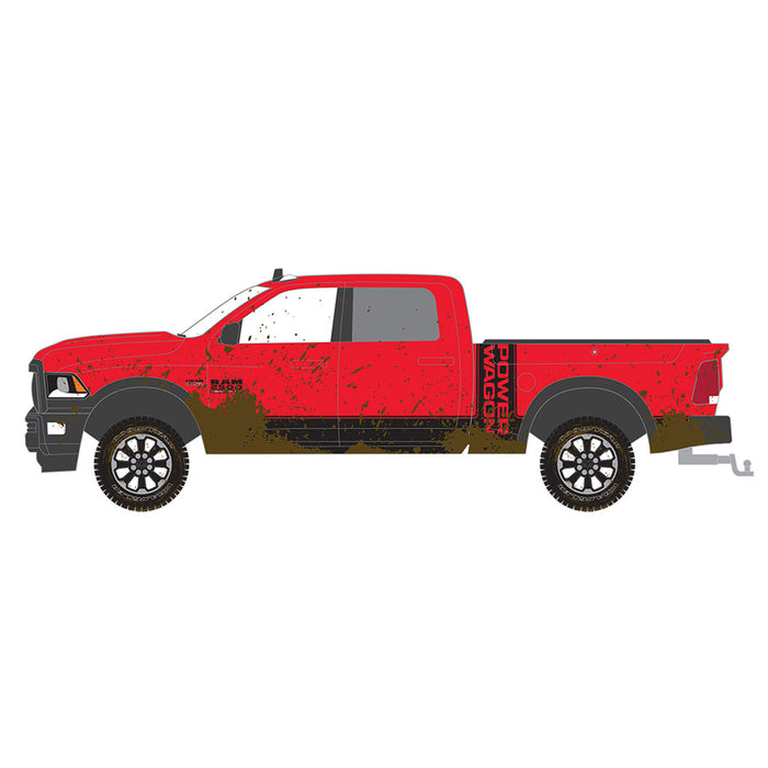 1/64 2017 Ram 2500 Power Wagon, Red with Mud Splatter, Down on the Farm Series 8