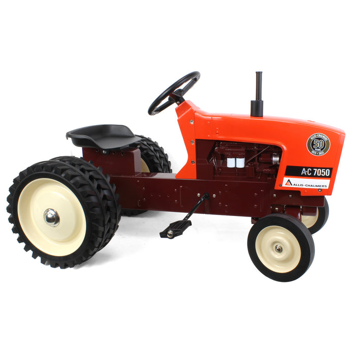 Allis-Chalmers 7050 50 Years Pedal Tractor w/ Maroon Belly & Rear Duals, ERTL Limited Series