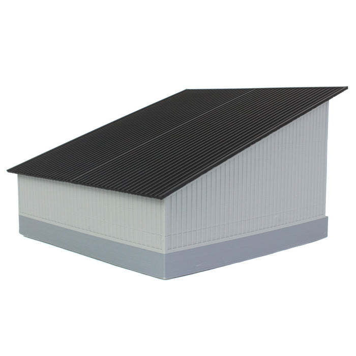 1/64 The Double Bay 40ft x 40ft Cattle Shed, Gray/Black, 3D Printed