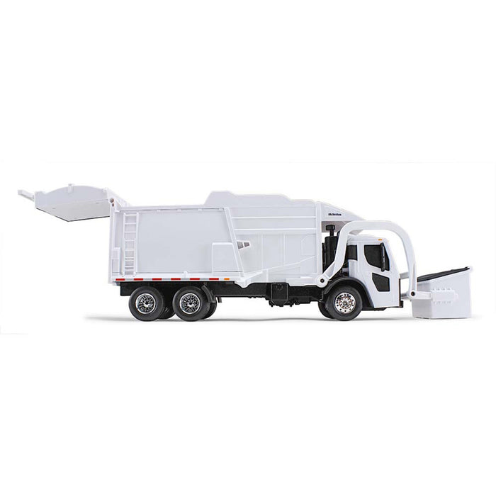 1/25 White Mack LR Garbage Truck w/ McNeilus Meridian Loader & Dumpster (Includes Lights & Sounds!)