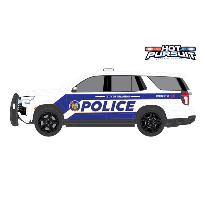 1/64 2022 Chevrolet Tahoe Police Pursuit, Orlando Police, Hot Pursuit Series 45