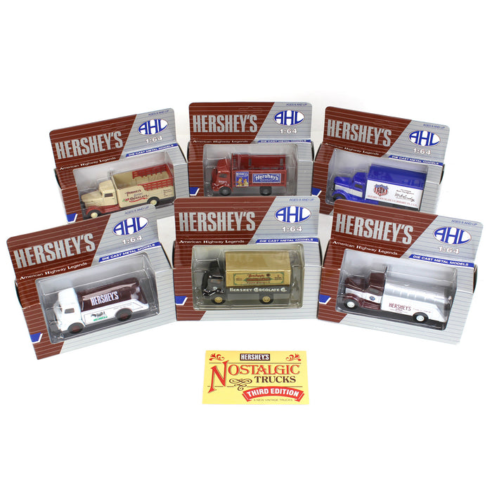Lot of (6) 1/64 Hershey's American Highway Legends Trucks
